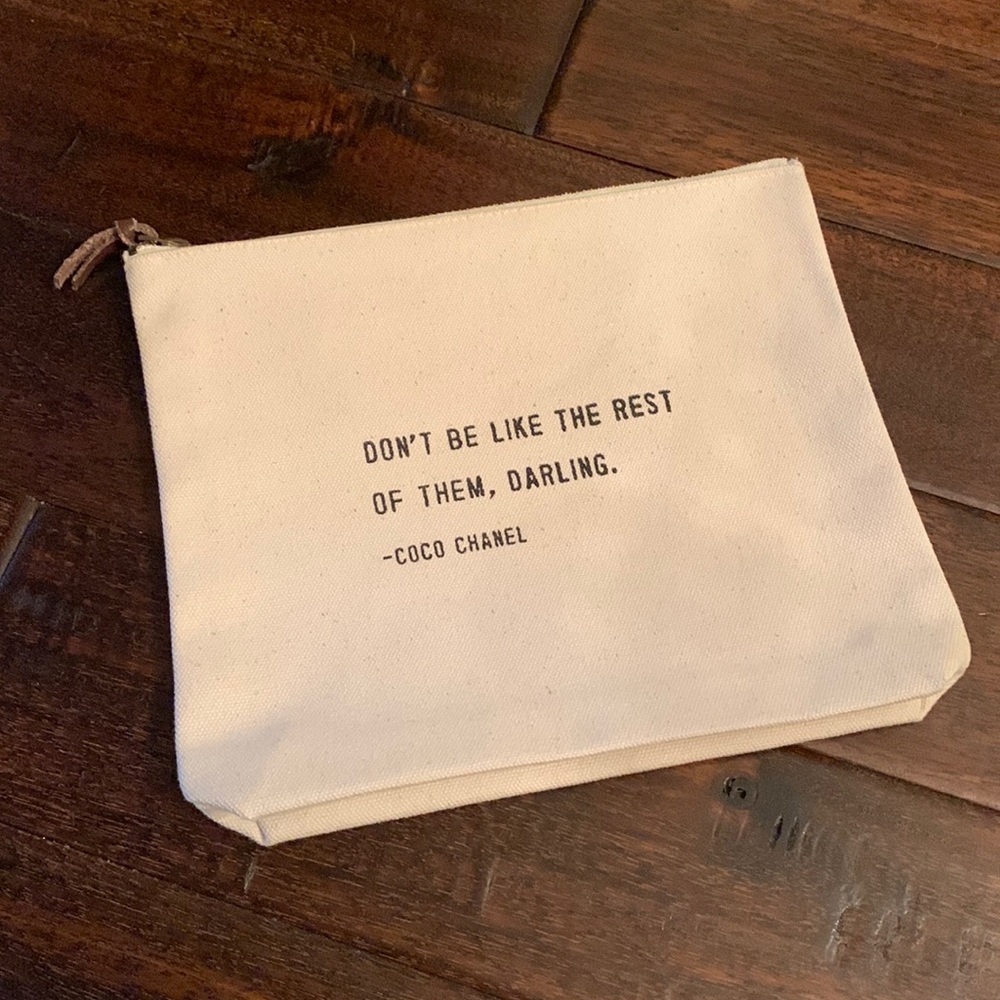Sugarboo & Co. “Don’t be like the rest of them, Darling” CoCo Chanel Quote Pouch